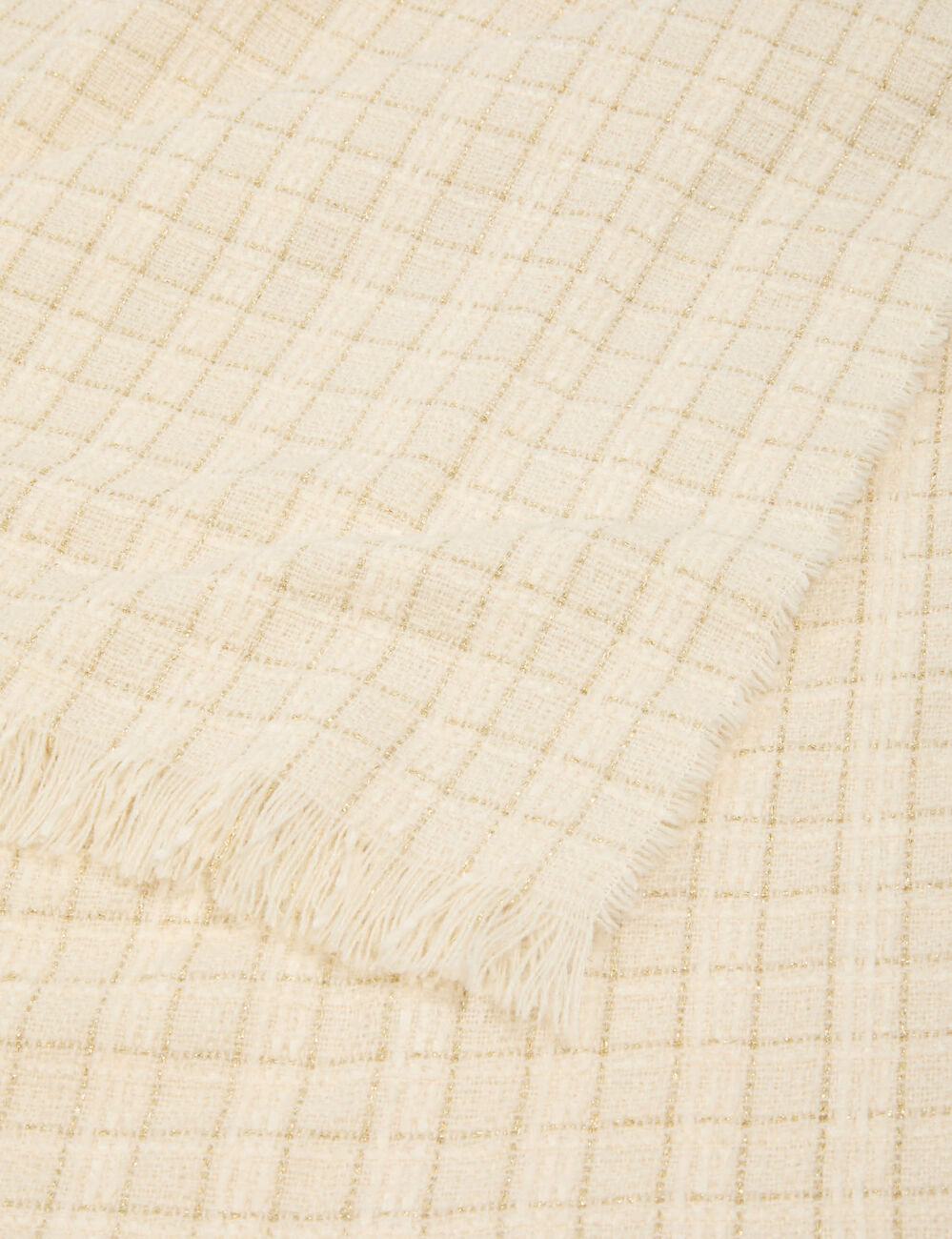 &Eacute;charpe tweed ivoire femme