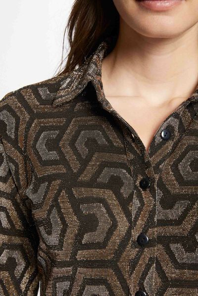 T-shirt imprimé géométrique multico femme
