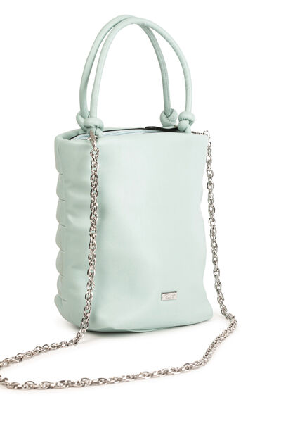Sac seau avec fronces vert femme