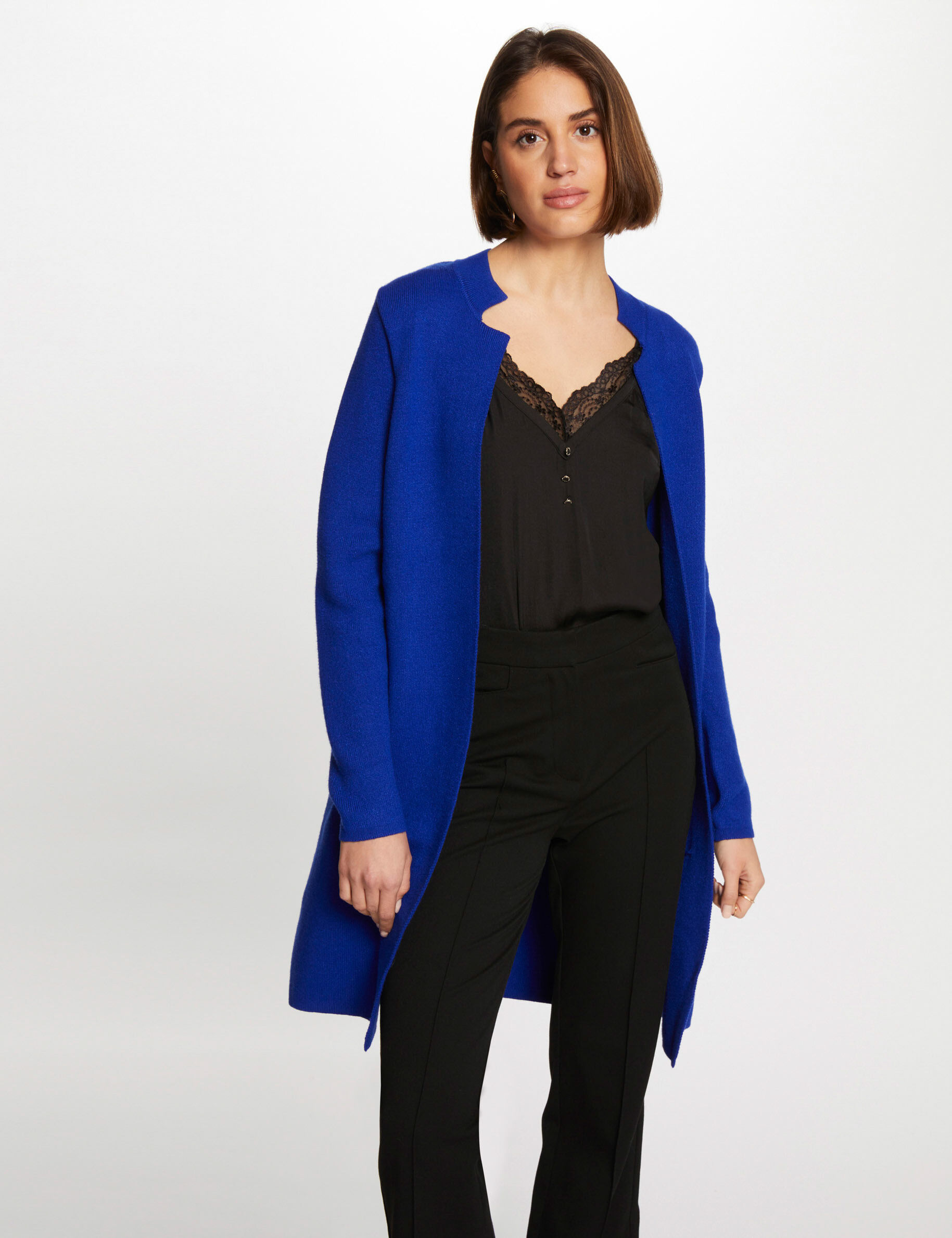 Morgan Femme 162 mblock. Veste Droite À Col Cranté Electrique - vue 2
