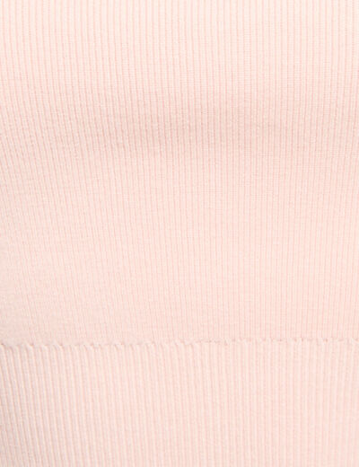 D&eacute;bardeur ajust&eacute; encolure carr&eacute;e rose pastel femme