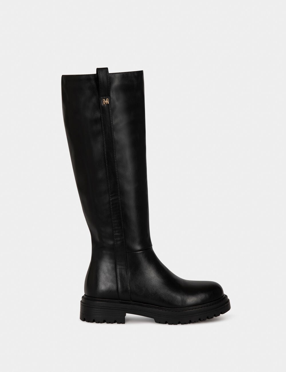 Botte similicuir noir femme