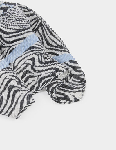 Foulard pliss&eacute; m&eacute;tallis&eacute; multicolore femme