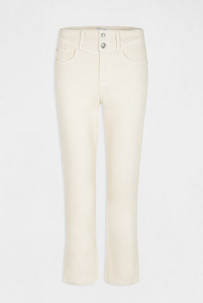 Pantalon droit 7/8ème ivoire femme
