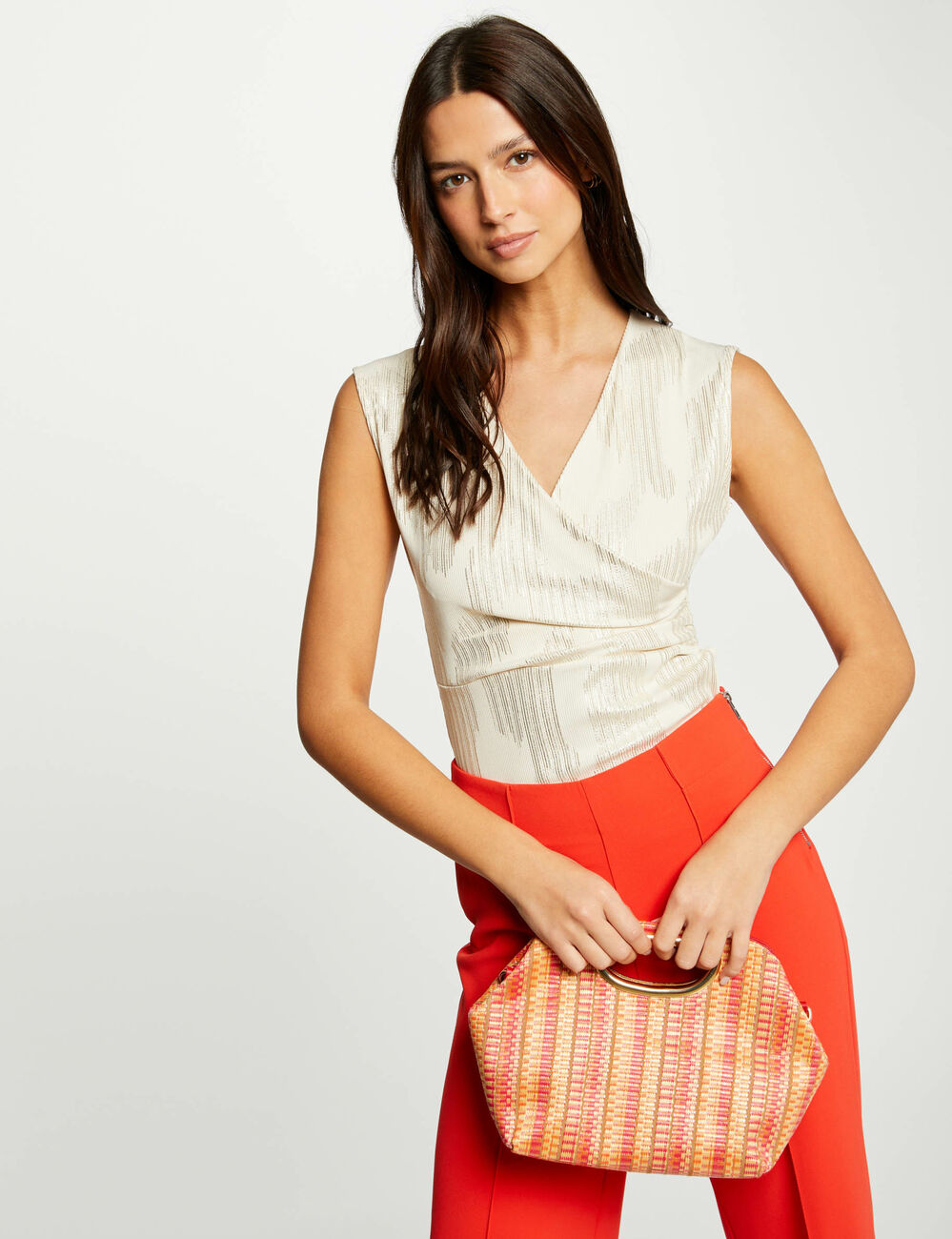 Top sans manches c&ocirc;tel&eacute; multicolore femme