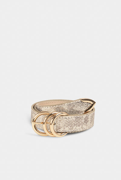 Ceinture effet python dore femme