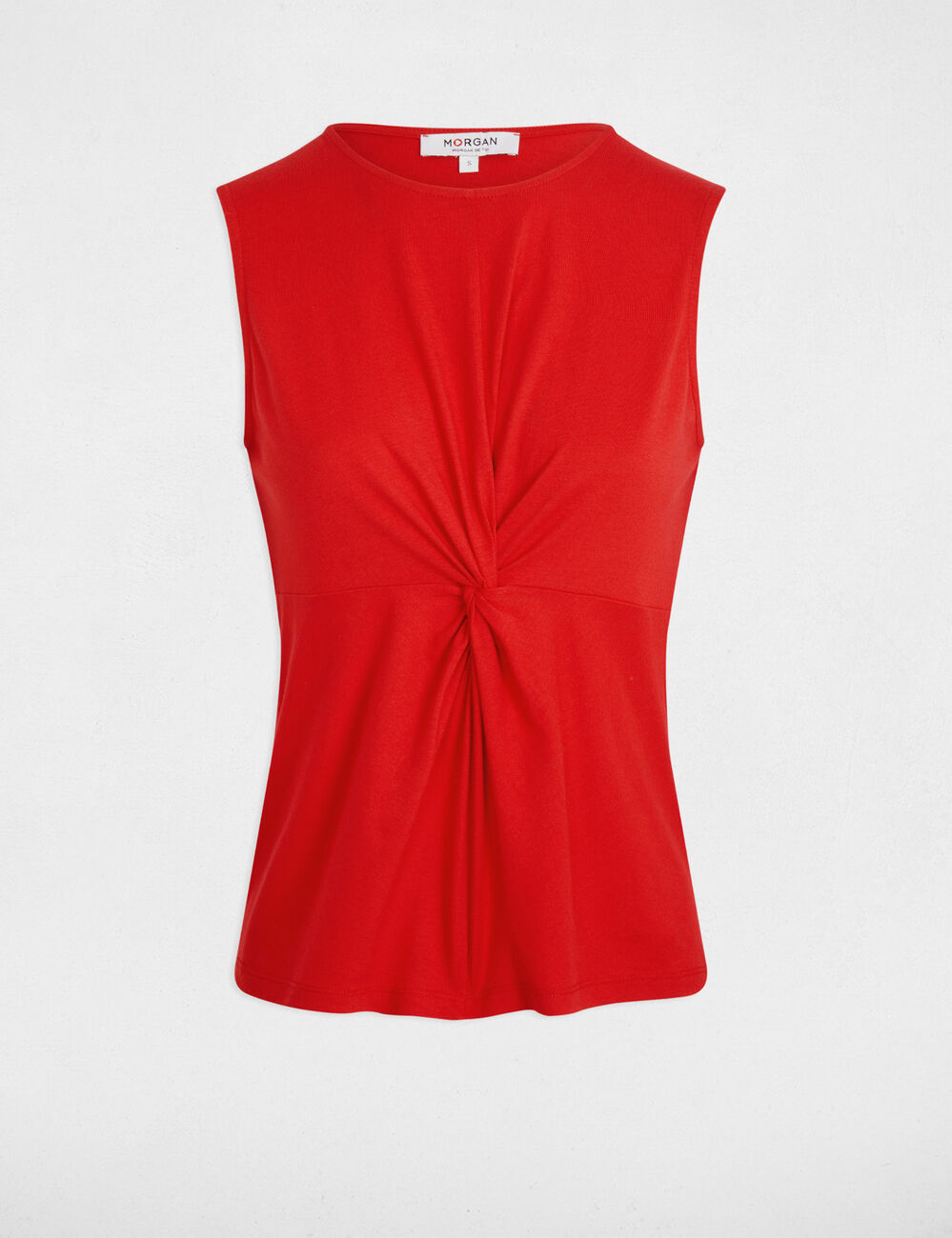T-shirt sans manches rouge femme