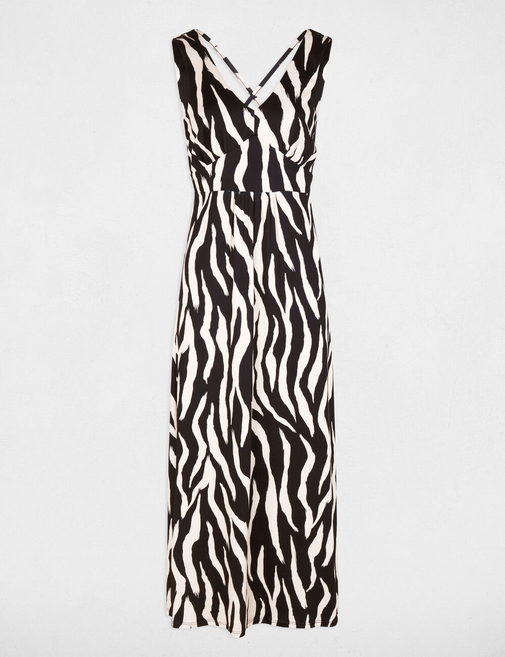 Robe longue d&eacute;collet&eacute; multicolore femme