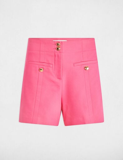 short droit a pinces rose femme Short droit à pinces rose femme