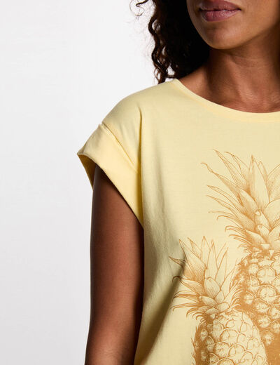 T-shirt sans manches jaune clair femme