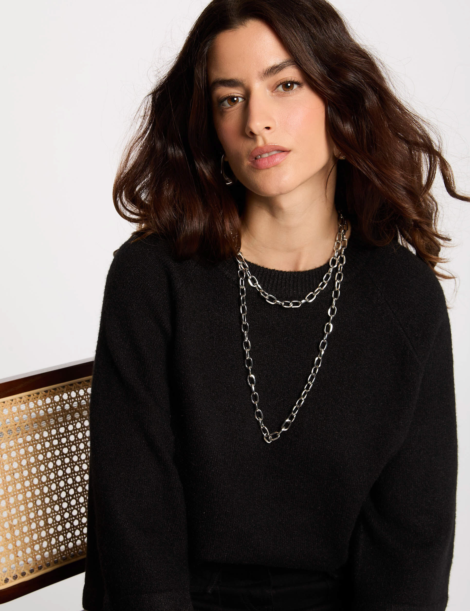 Pull manches 34 oversize femme