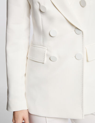 Blazer boutonnée blanc femme