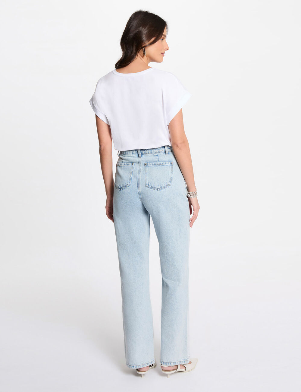 T-shirt à inscription blanc femme