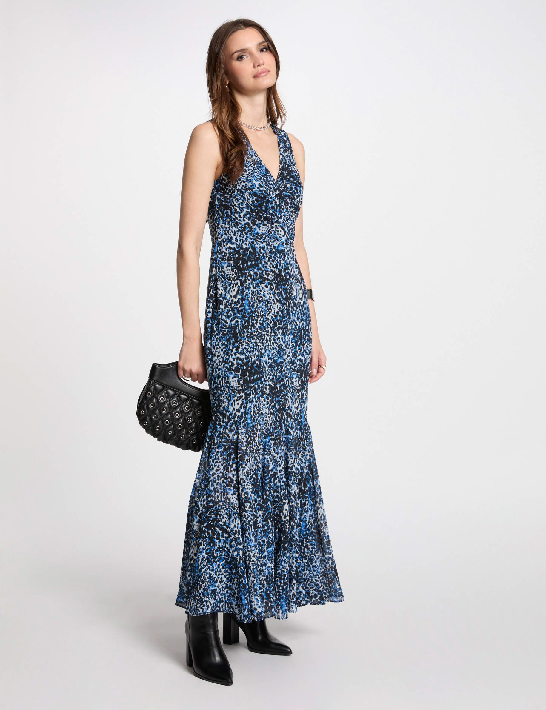 Robe longue droite imprimée - Morgan - Modalova