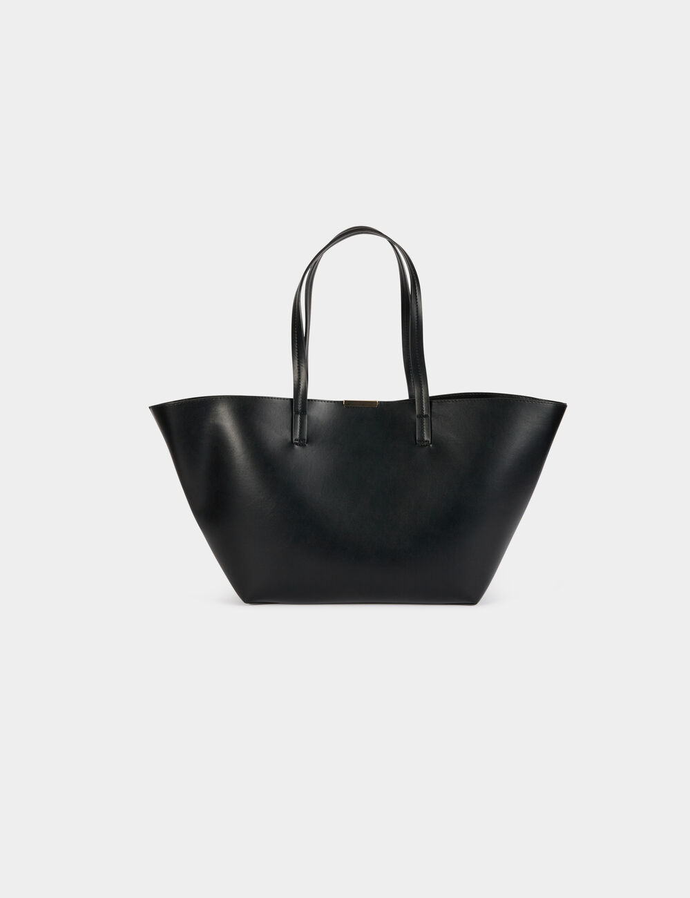 Sac cabas trap&egrave;ze noir femme