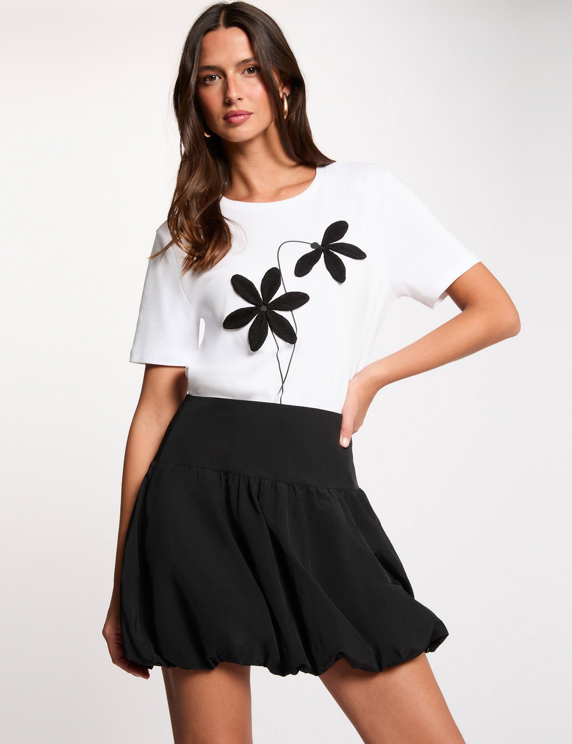 Jupe boule taille basse femme