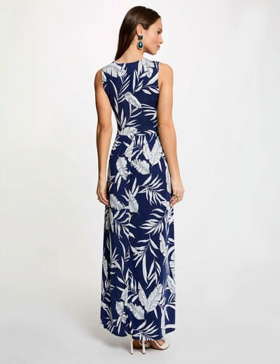 Robe longue d&eacute;collet&eacute; multicolore femme