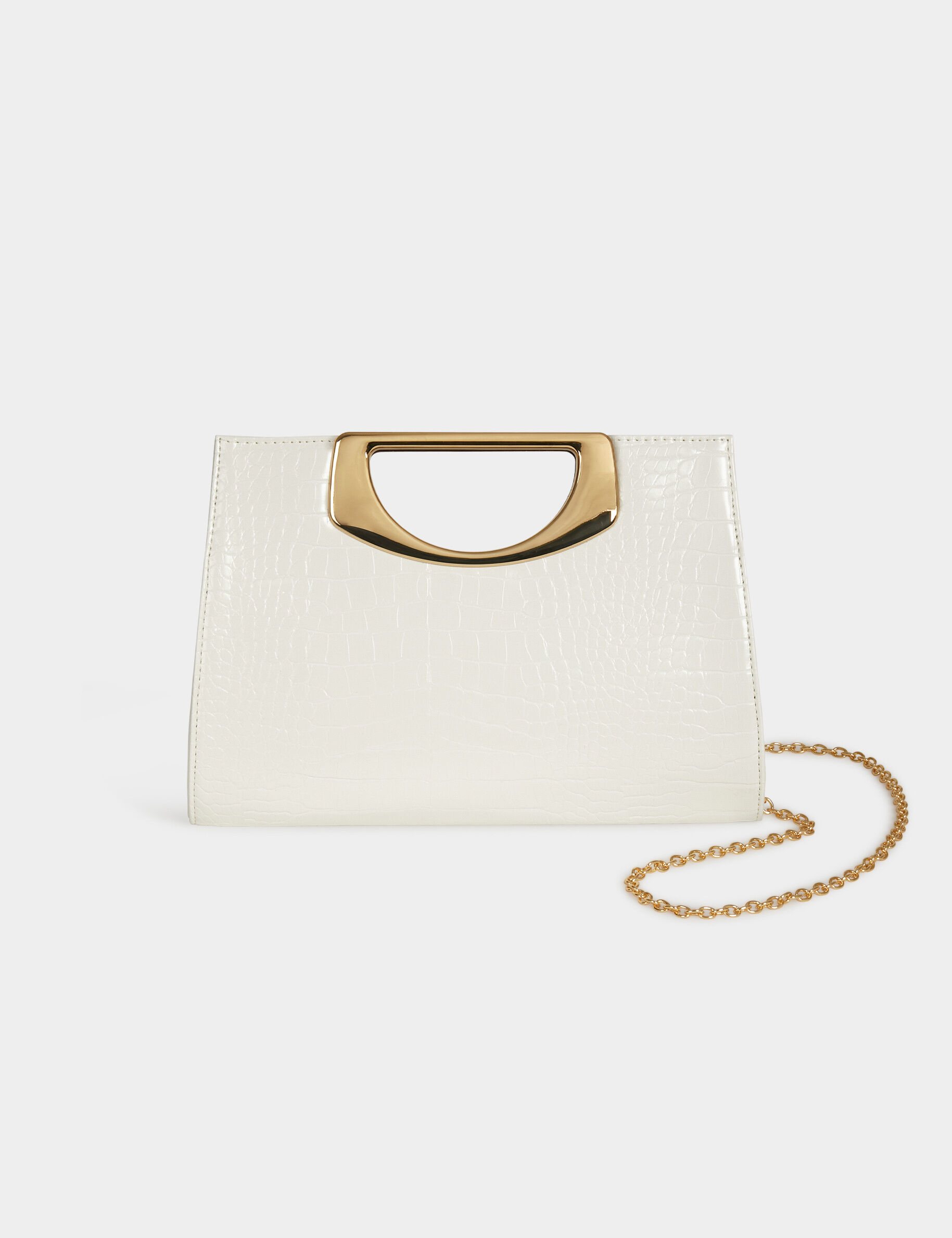 Sac pochette aspect croco - Morgan - Modalova