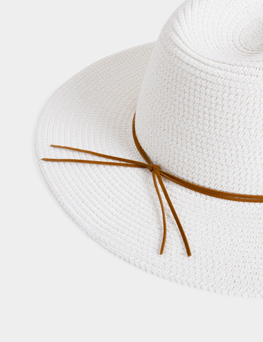 Chapeau de soleil tressé blanc femme