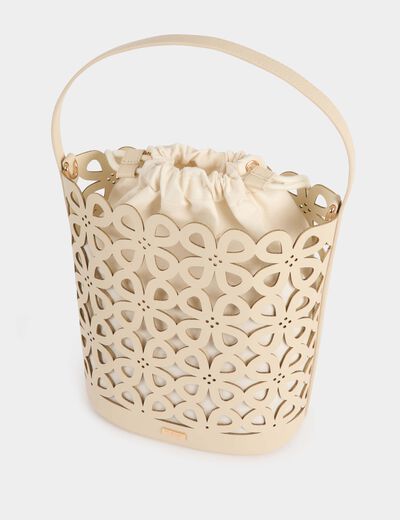Sac sceau d&eacute;coup&eacute; blanc femme