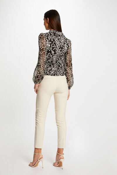 T-shirt manches longues imprimé abstrait multico femme
