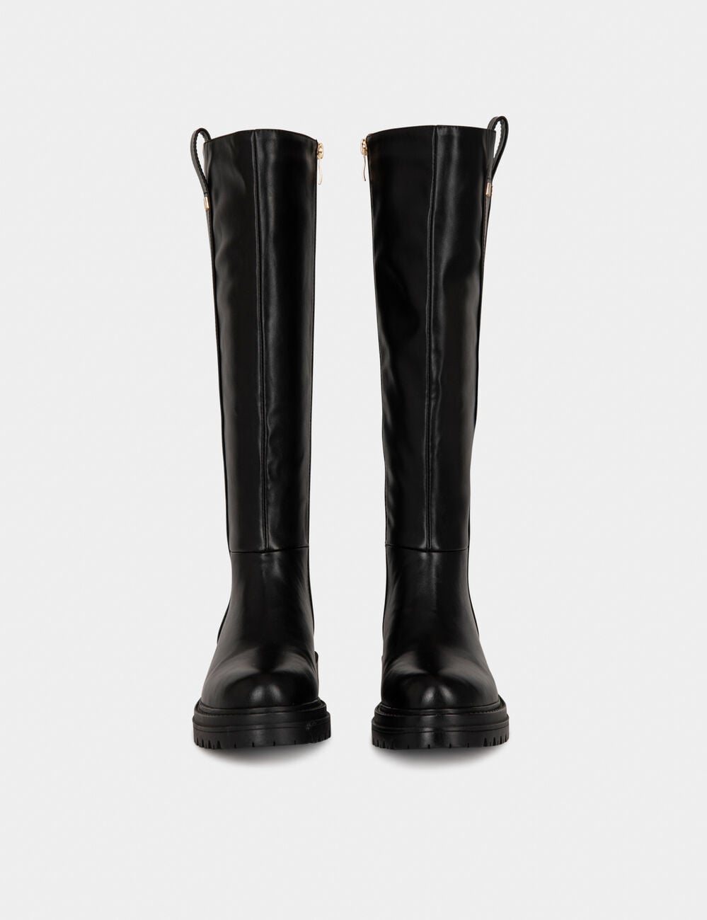 Botte similicuir noir femme