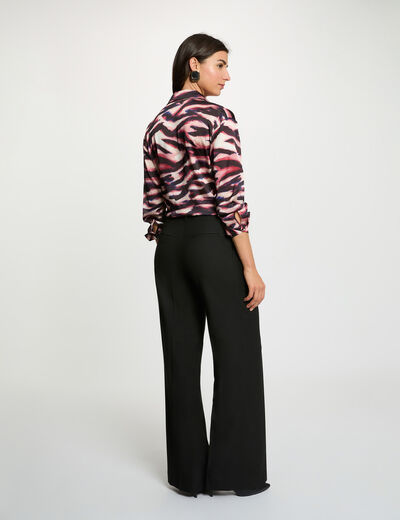 Chemise fluide col &agrave; revers multicolore femme