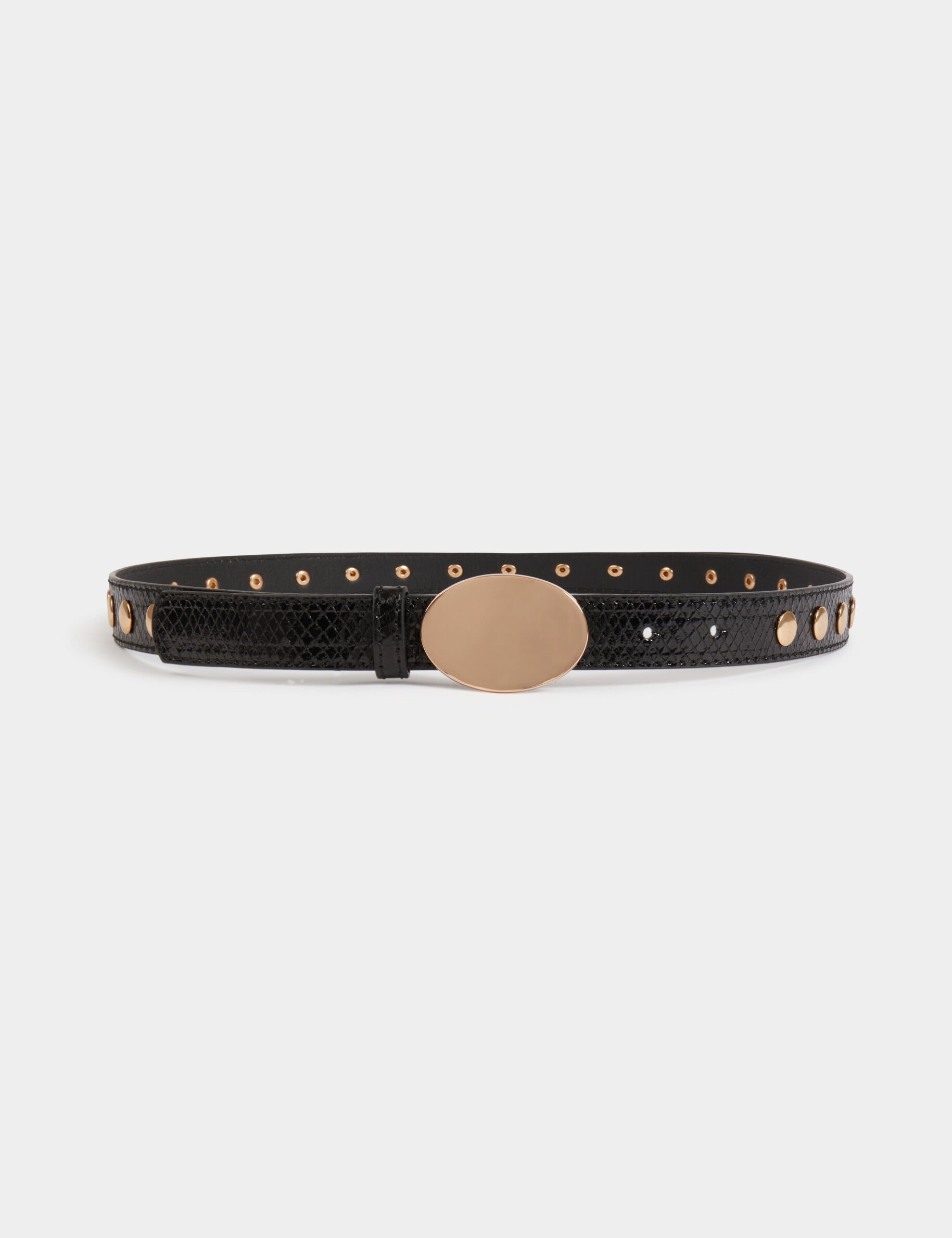 Ceinture fine cloutée noir femme - Morgan - Modalova