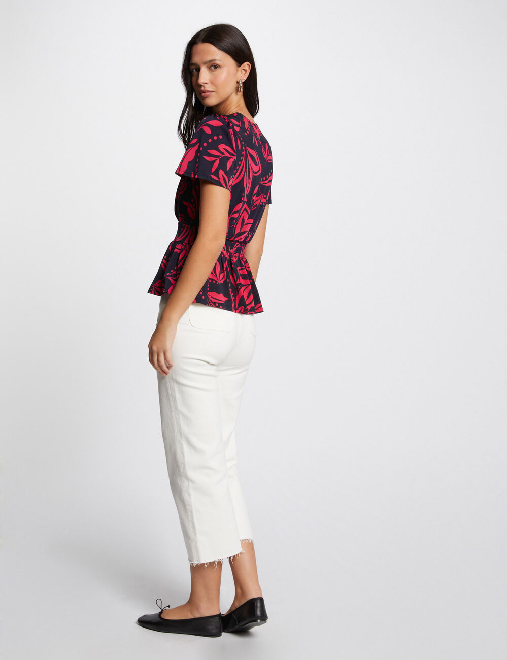 T-shirt imprim&eacute; v&eacute;g&eacute;tal multico femme