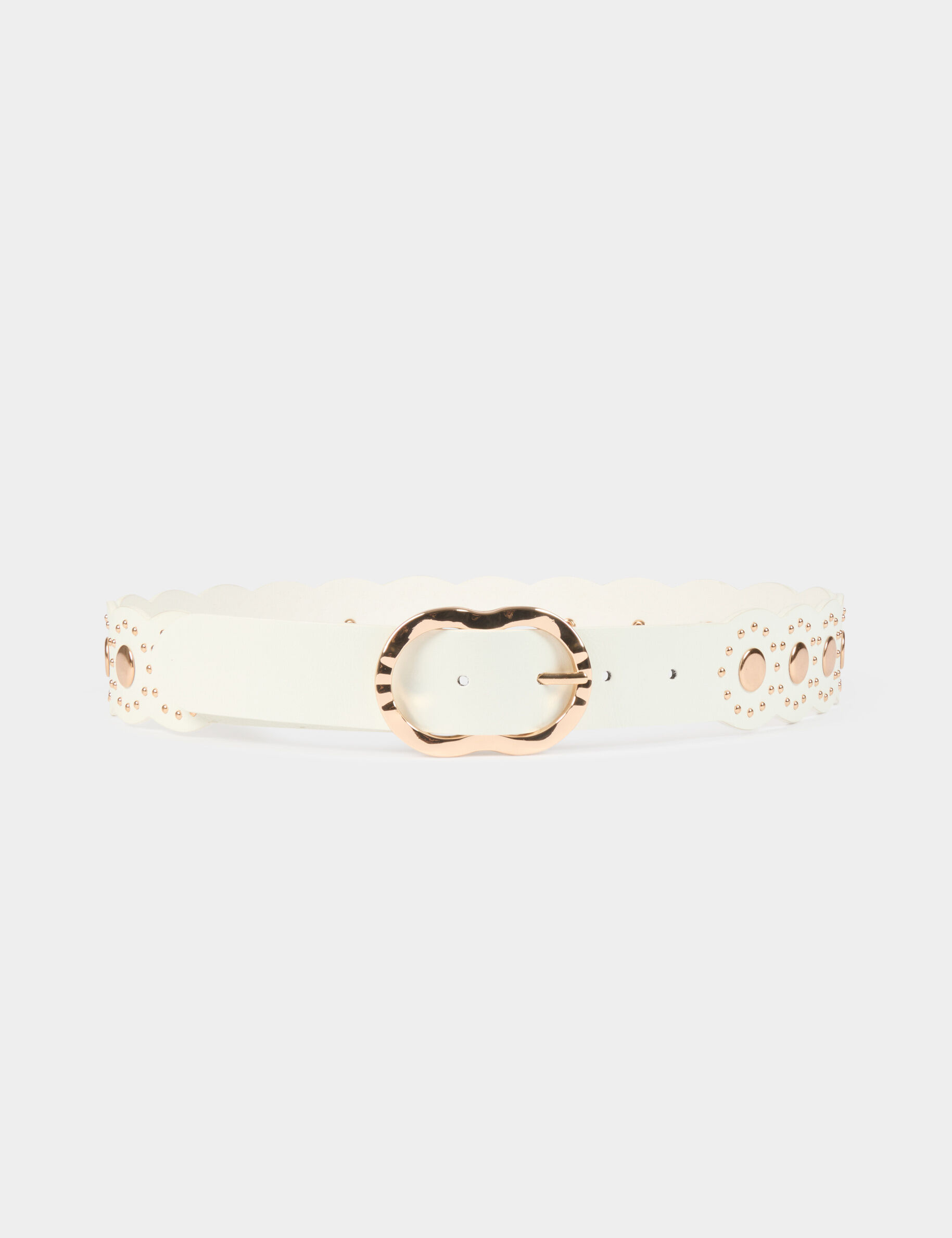 Ceinture avec clous blanc femme - Morgan - Modalova