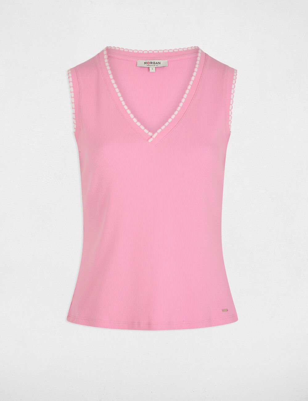 D&eacute;bardeur sans manches rose femme