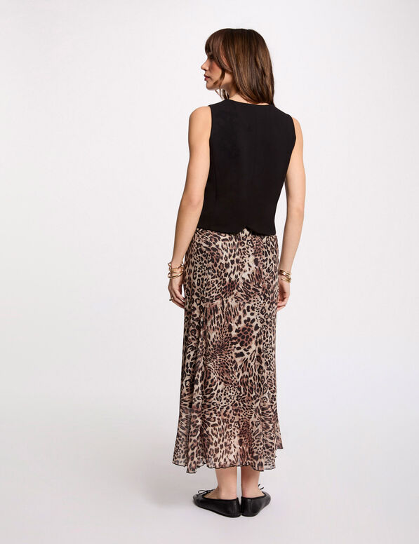 jupe longue imprimee multicolore femme Jupe longue imprimée multicolore femme