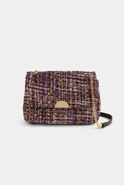Sac avec bandoulière chaîne violet femme