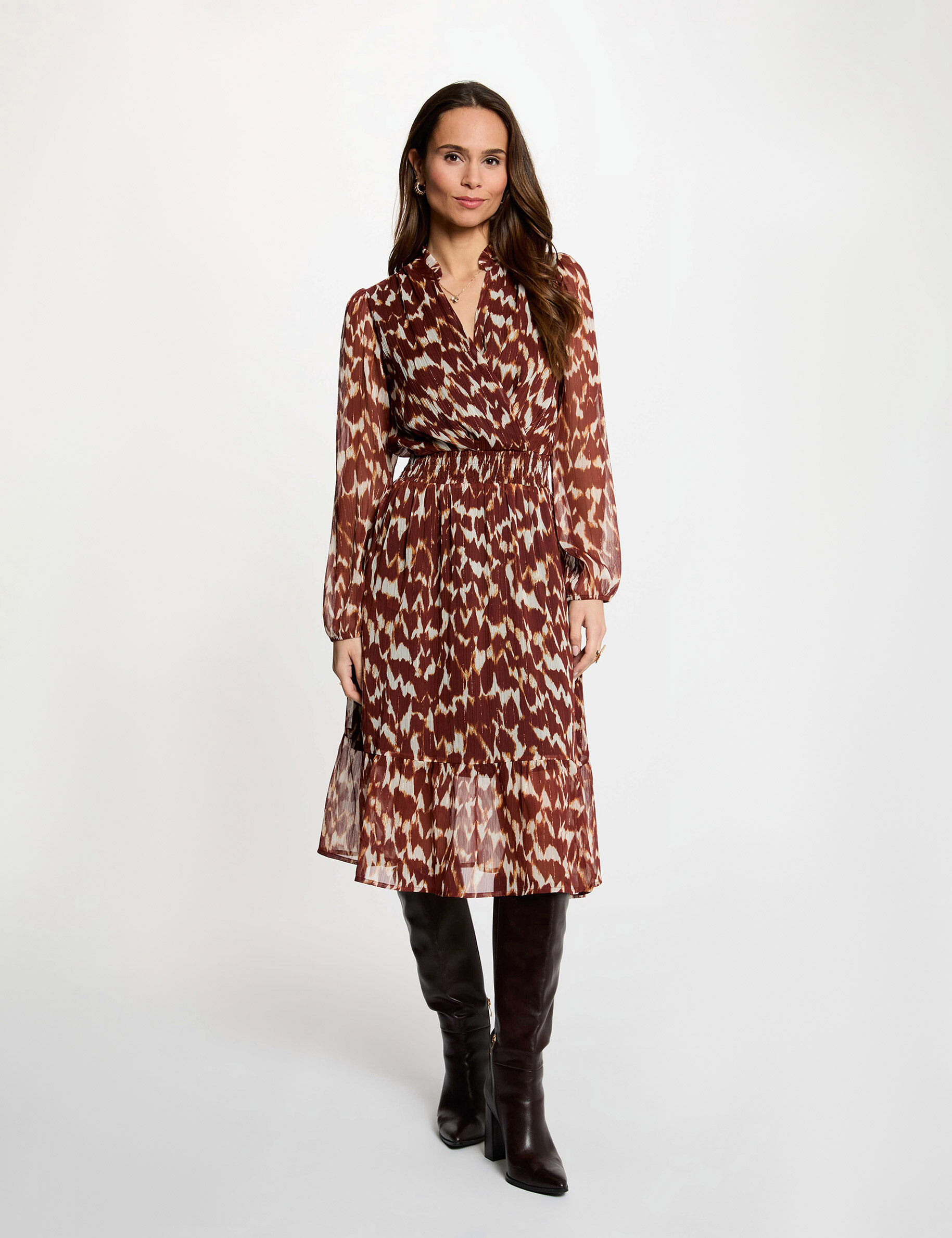 Robe voile cache coeur femme