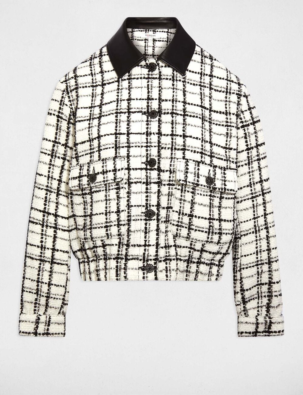 Veste oversize tweed multicolore femme
