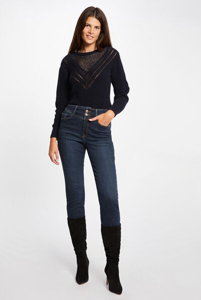 Jeans droit taille standard jean stone femme
