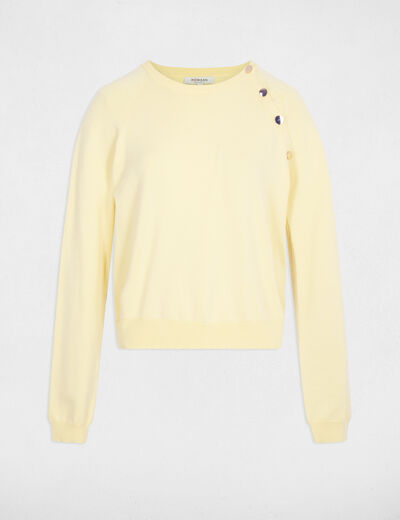 Pull fin ajust&eacute; jaune clair femme