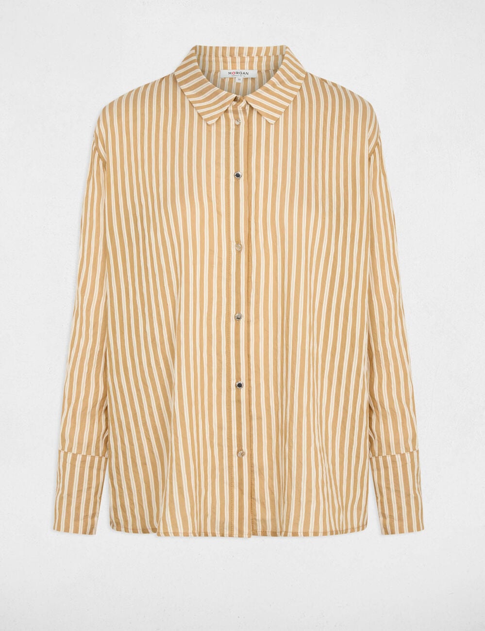 Chemise ray&eacute;e col &agrave; revers multicolore femme