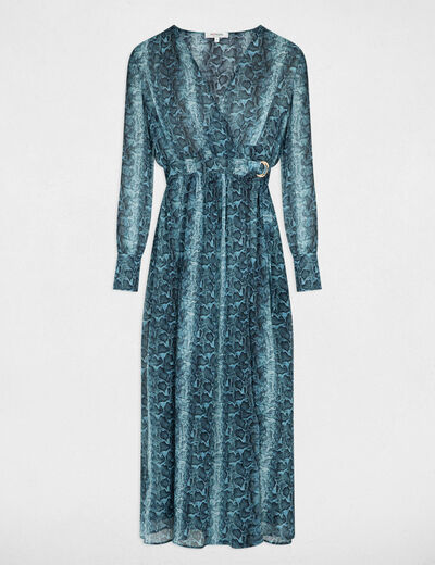 Robe longue portefeuille multico femme