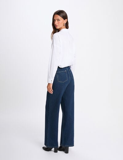 Chemise oversize strass blanc femme