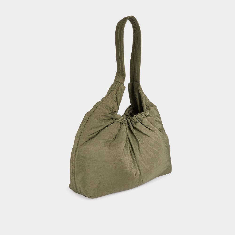 Sac matelass&eacute; port&eacute;-&eacute;paule vert kaki femme