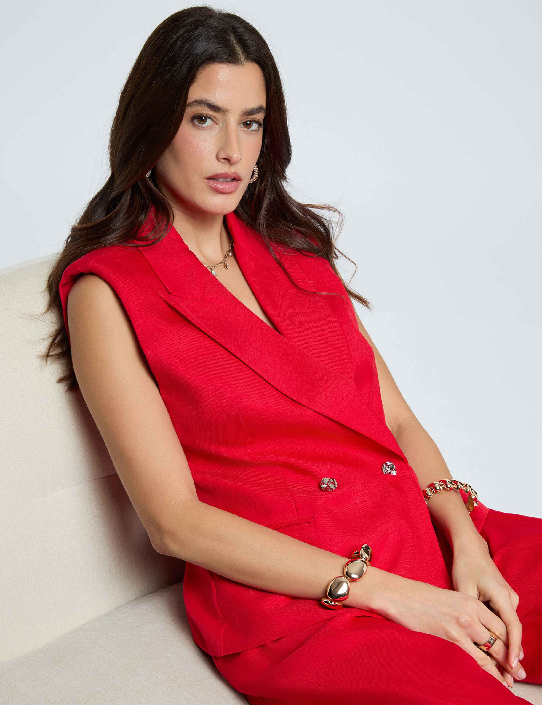 Veste sans manches ajustée femme