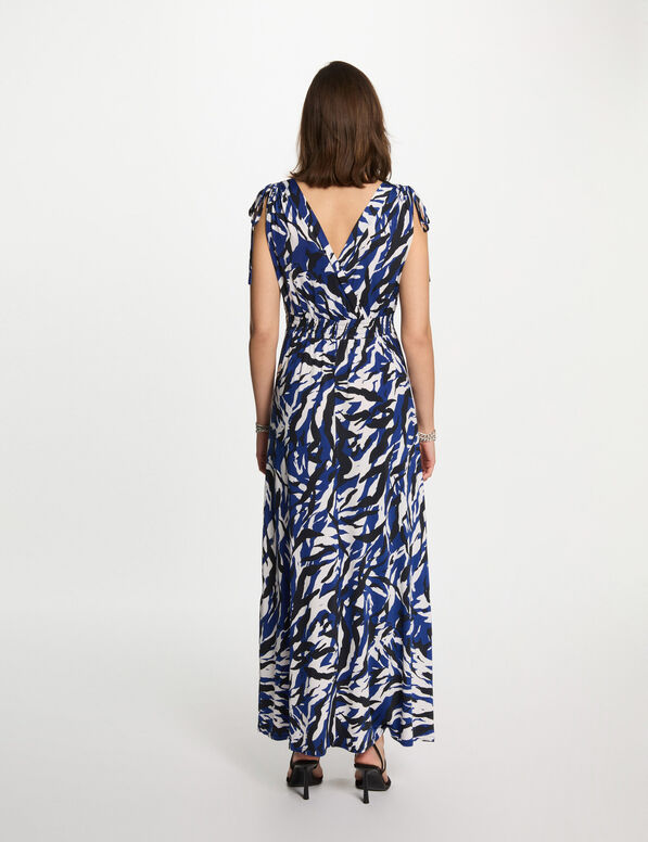 robe longue droite imprimee multicolore femme Robe longue droite imprimée multicolore femme