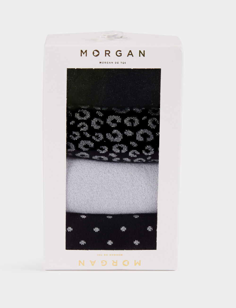 Bo&icirc;te 4 paires chaussettes noir femme