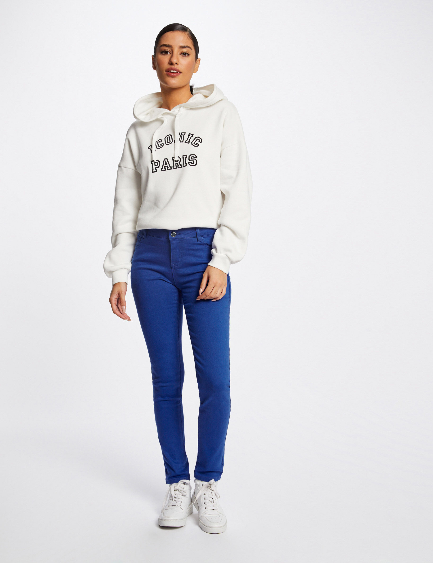 Pantalon skinny taille basse moyen femme - vue 1