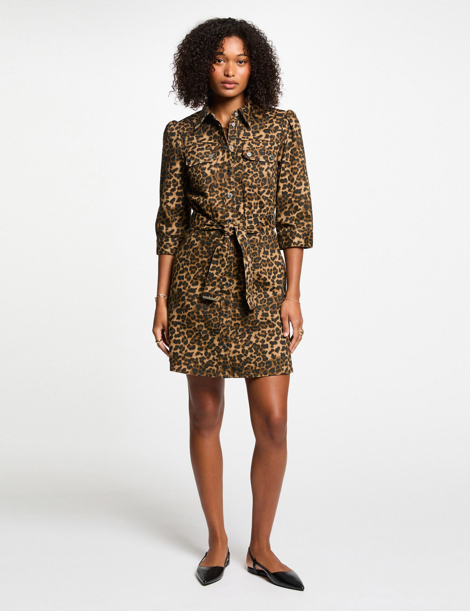Robe courte droite imprimée - Morgan - Modalova