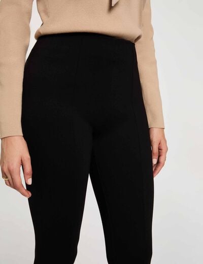 Pantalon legging uni noir femme