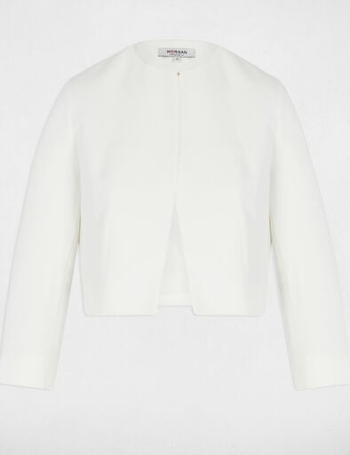 veste courte manches 34 blanc femme Veste courte manches 3/4 blanc femme