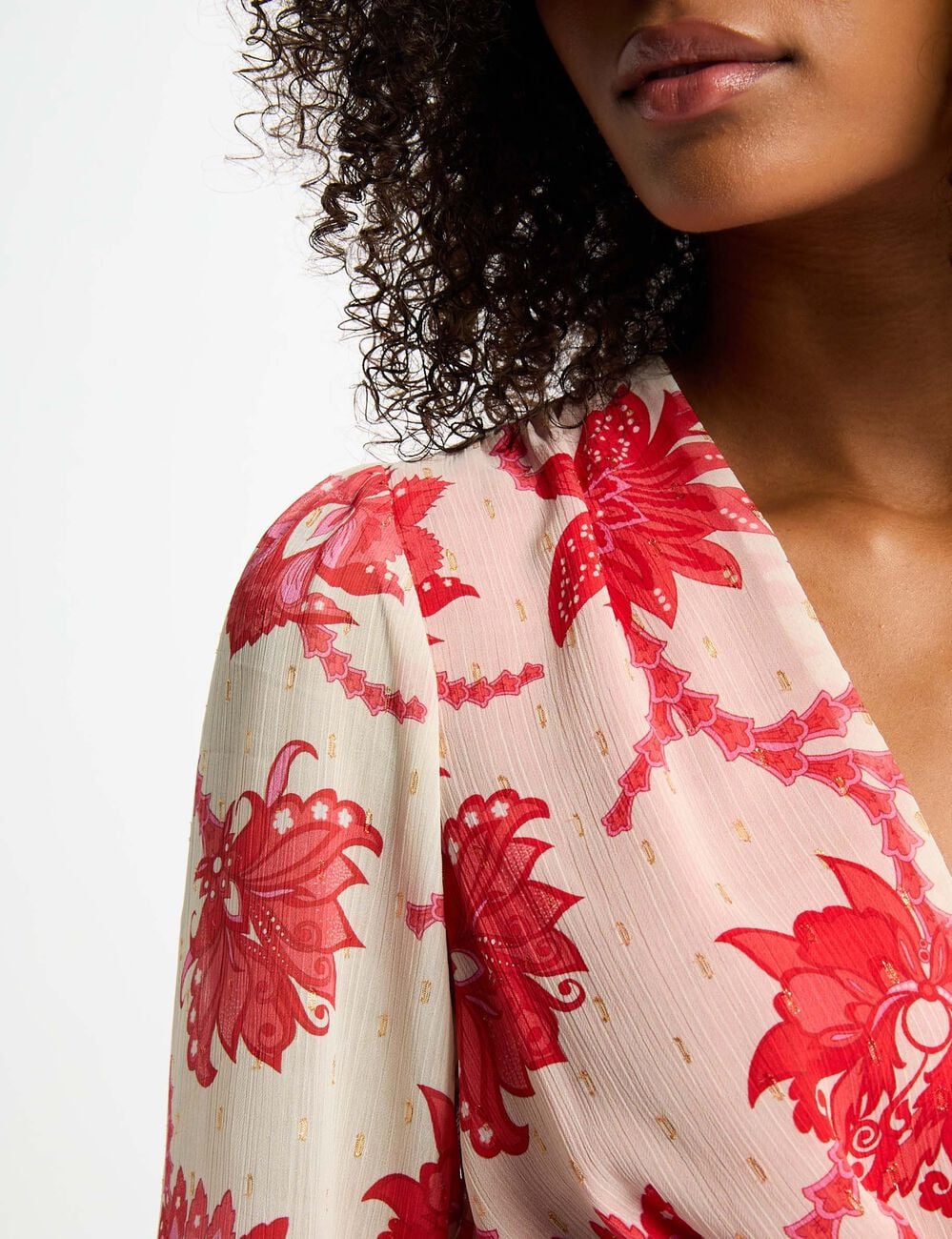 Robe &eacute;vas&eacute;e imprim&eacute;e multicolore femme