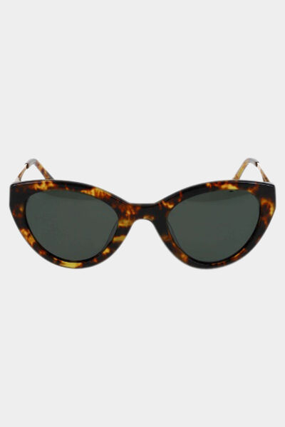 Lunettes de soleil style oeil de chat marron femme